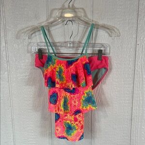 Wonder Nation Pink and Green Swimsuit